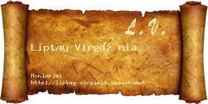 Liptay Virgínia névjegykártya